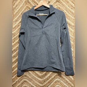 Natural Reflections Gray Quarter Zip Pullover Long Sleeve,Lightweight,Size M